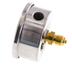 0..4 Bar (0..58 psi) Glycerin Pressure Gauge Rear Stainless steel/Brass 63 mm Class 1.6