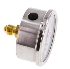 0..600 Bar (0..8702 psi) Glycerin Pressure Gauge Rear Stainless steel/Brass 63 mm Class 1.6