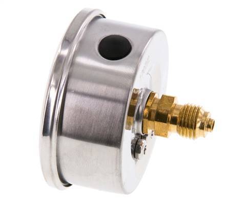 0..60 Bar (0..870 psi) Glycerin Pressure Gauge Rear Stainless steel/Brass 63 mm Class 1.6