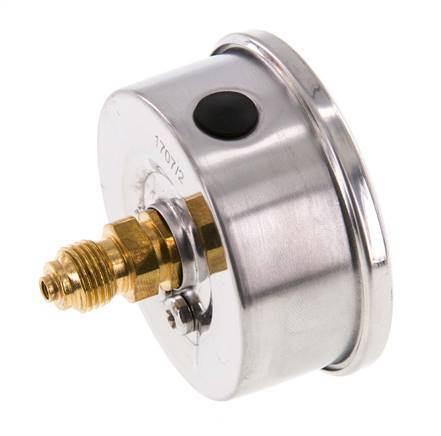 0..60 Bar (0..870 psi) Glycerin Pressure Gauge Rear Stainless steel/Brass 63 mm Class 1.6