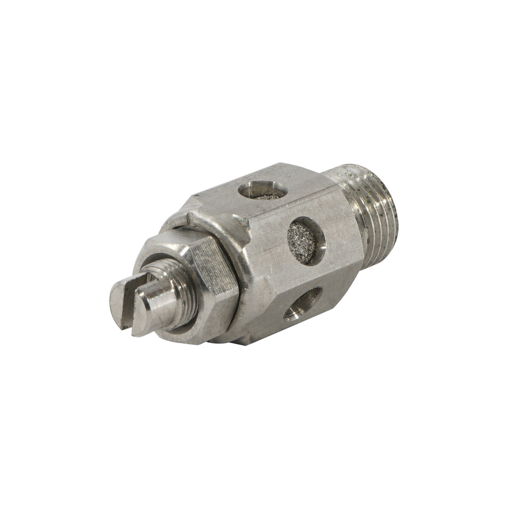 1/2" NPT Stainless Steel Throttle Valve with Silencer [50 pieces]