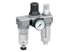 FRL 3-Part G1/8'' 750 l/min 0.1-3.0bar/1-44psi Semi-Auto 40 mm Pressure Gauge Polycarbonate Multifix 0