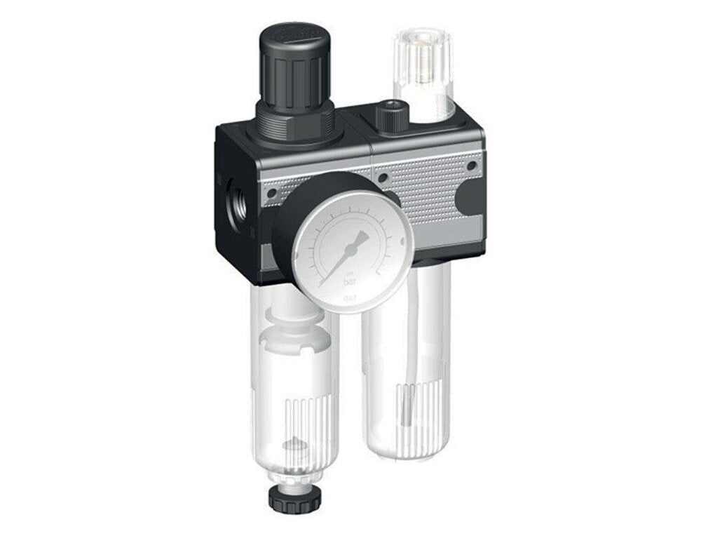 FRL 2-Part G1/4'' 1200 l/min 0.1-3.0bar/1-44psi Semi-Auto Metal Multifix 1