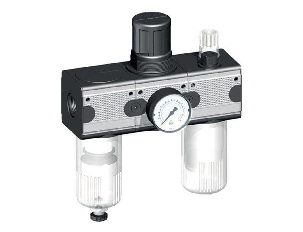 FRL 3-Part G3/4'' 5800 l/min 0.5-10.0bar/7-145psi Semi-Auto Protective Cage Polycarbonate Multifix 2