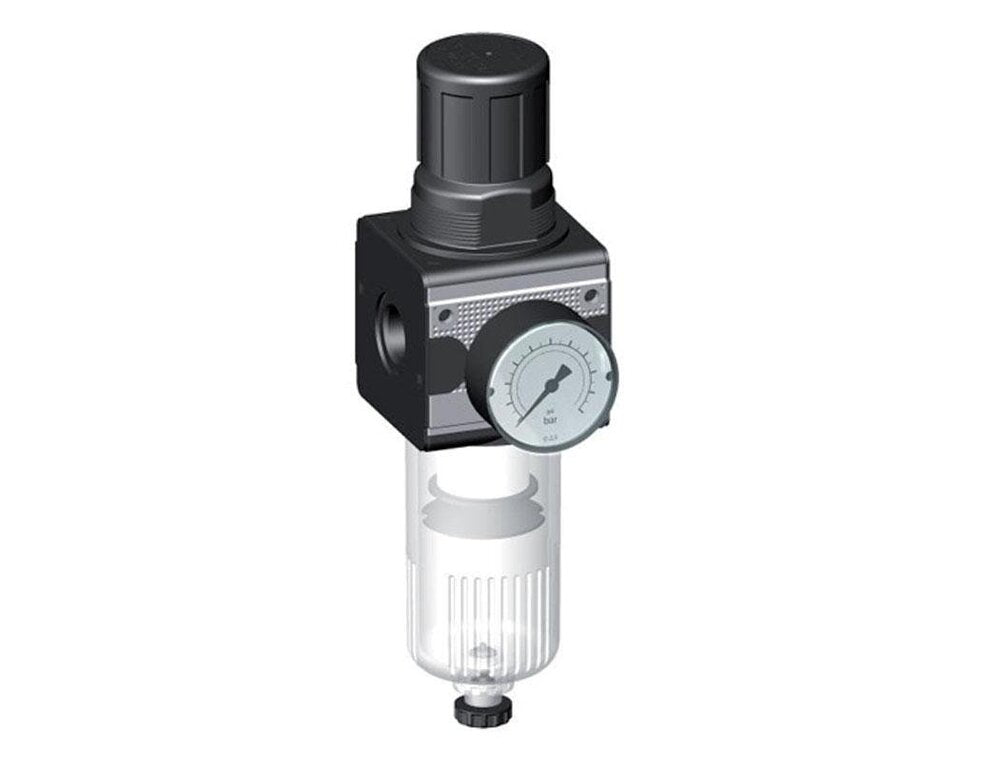 Filter-Regulator G1/2'' 6700 l/min 0.5-10.0bar/7-145psi Semi-Auto Protective Cage Polycarbonate Multifix 2