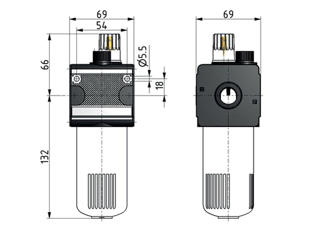 Lubricator G1/2'' Polycarbonate Multifix 2