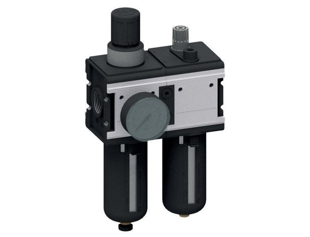 FRL 2-Part G1'' 12000 l/min 0.5-10.0bar/7-145psi Semi-Auto Polycarbonate Multifix 4