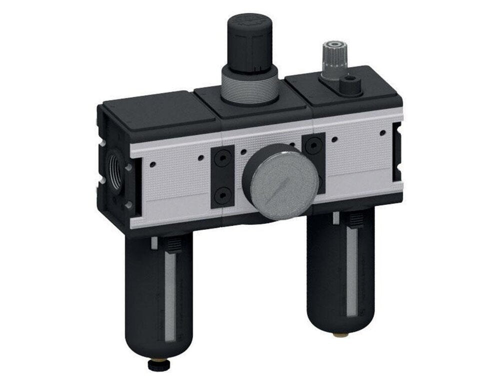 FRL 3-Part G1'' 12000 l/min 0.1-3.0bar/1-44psi Semi-Auto Metal Multifix 4