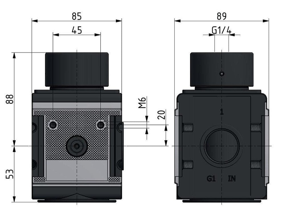 Pressure Regulator Pilot Operated G1'' 12000 l/min 0.5-16.0bar/7-232psi Aluminium Multifix 4