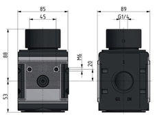 Pressure Regulator Pilot Operated G1'' 12000 l/min 0.5-16.0bar/7-232psi Aluminium Multifix 4