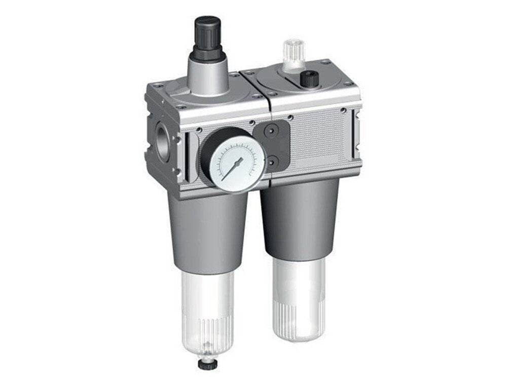 FRL 2-Part G1'' 13500 l/min 0.5-10.0bar/7-145psi Semi-Auto Safety Protective Cage Polycarbonate Multifix 5