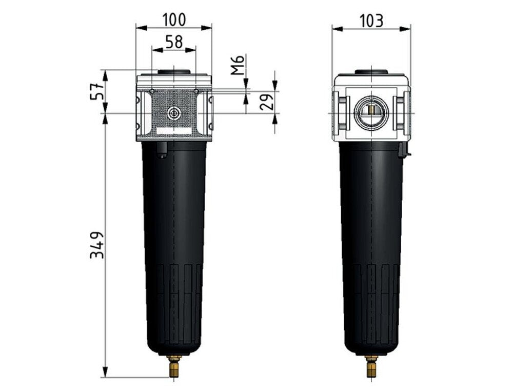 Microfilter 0.01microns G1'' 4200l/min Auto Metal Multifix 5 | Tameson.com