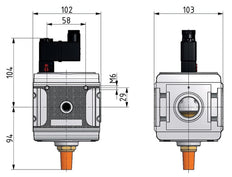 3/2 Valve G1 24VAC 14000 l/min Multifix 5