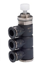 6mm Normally Closed Tube Exhaust Panel Mount Pin Type 3/2-Way Mechanical Valve