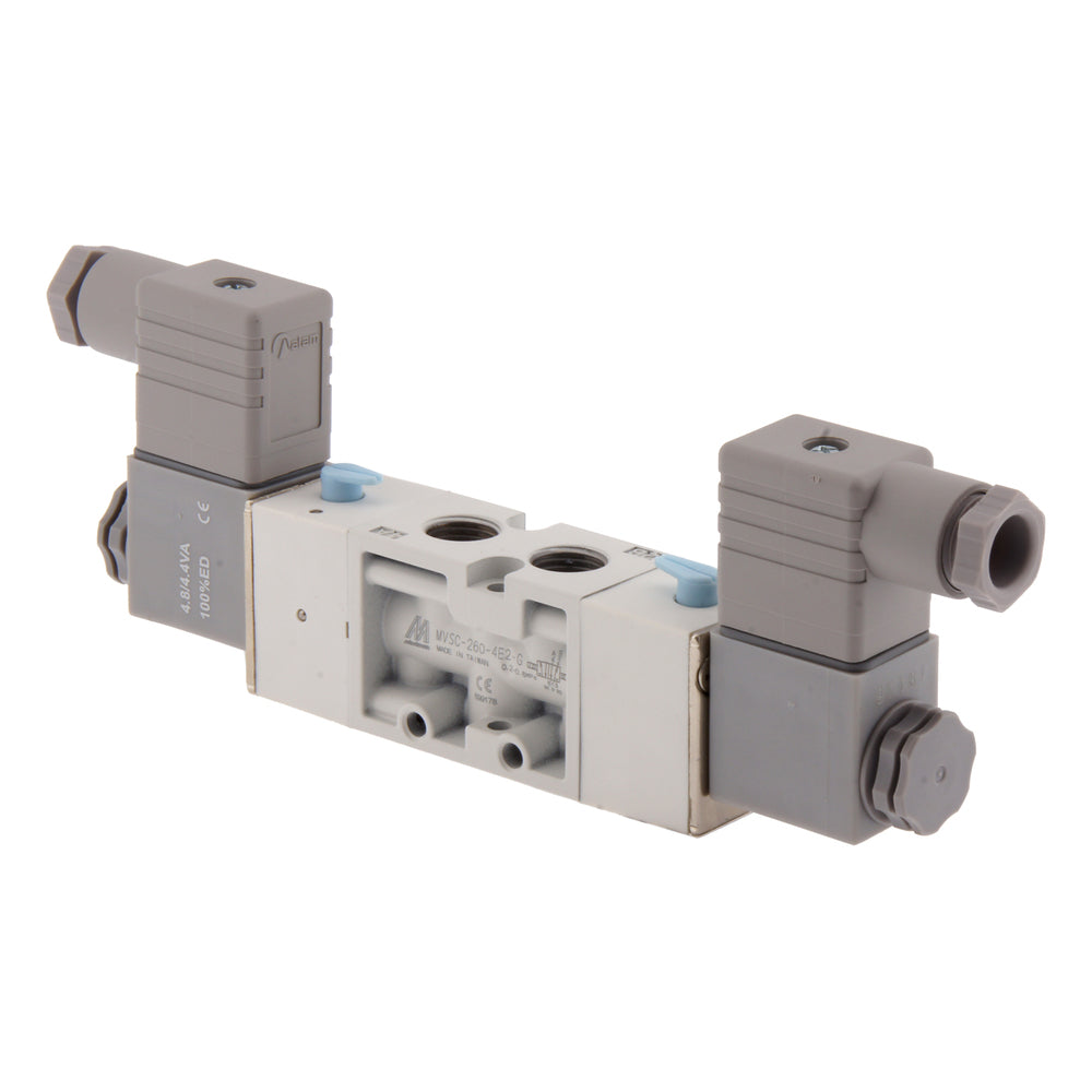 G1/4'' 24V DC 5/2-Way Bi-stable Solenoid Valve 2-8bar MVSC