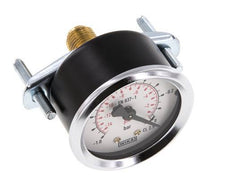 -1..0 Bar (-15..0 psi) Panel Mount Pressure Gauge Steel/Brass 50 mm Class 2.5 (Bracket)