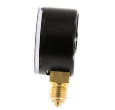 -1..0 Bar (-15..0 psi) Pressure Gauge Below Steel/Brass 50 mm Class 1.6
