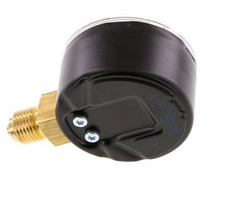 -1..0 Bar (-15..0 psi) Pressure Gauge Below Steel/Brass 50 mm Class 1.6