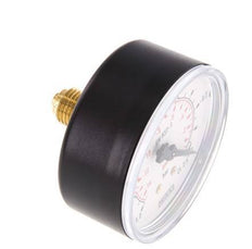 -1..0 Bar (-15..0 psi) Pressure Gauge Rear Plastic/Brass 63 mm Class 2.5