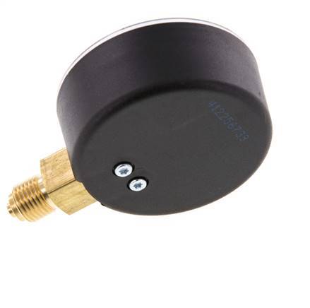-1..0 Bar (-15..0 psi) Pressure Gauge Below Plastic/Brass 63 mm Class 2.5