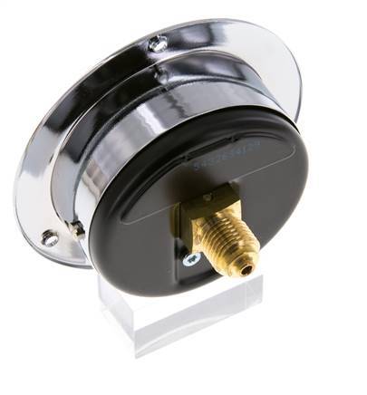 -1..0 Bar (-15..0 psi) Panel Mount Pressure Gauge Steel/Brass 63 mm Class 2.5 (Front Panel)