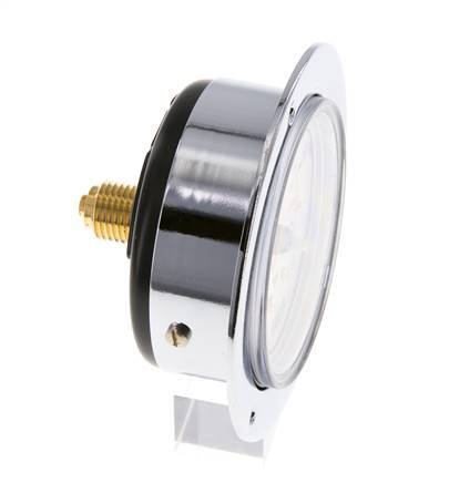 -1..0 Bar (-15..0 psi) Panel Mount Pressure Gauge Steel/Brass 63 mm Class 2.5 (Front Panel)