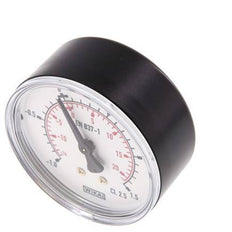 -1..1.5 Bar (-15..22 psi) Pressure Gauge Rear Plastic/Brass 63 mm Class 2.5