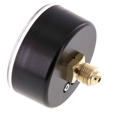 -1..1.5 Bar (-15..22 psi) Pressure Gauge Rear Plastic/Brass 63 mm Class 2.5
