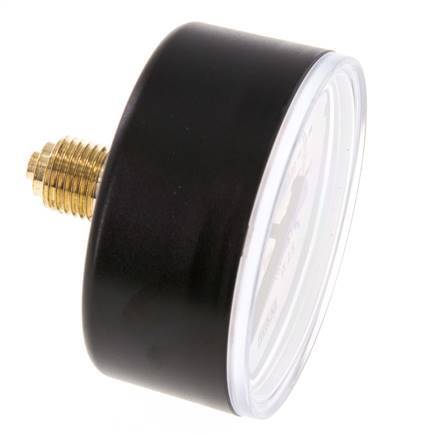 -1..9 Bar (-15..131 psi) Pressure Gauge Rear Plastic/Brass 63 mm Class 2.5