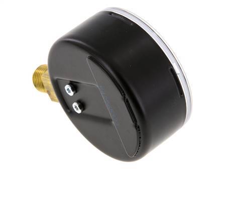 -1..9 Bar (-15..131 psi) Pressure Gauge Below Steel/Brass 63 mm Class 1.6