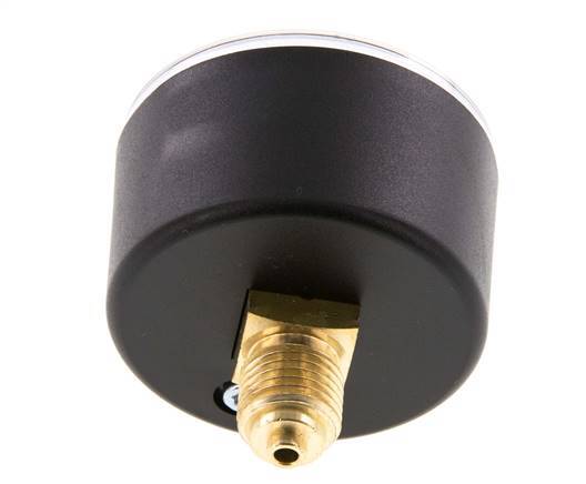 0..0.6 Bar (0..9 psi) Pressure Gauge Rear Plastic/Brass 50 mm Class 2.5