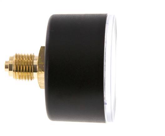0..0.6 Bar (0..9 psi) Pressure Gauge Rear Plastic/Brass 50 mm Class 2.5