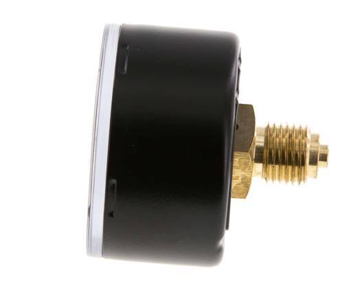 0..0.6 Bar (0..9 psi) Pressure Gauge Rear Steel/Brass 50 mm Class 1.6