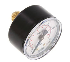 0..0.6 Bar (0..9 psi) Pressure Gauge Rear Steel/Brass 50 mm Class 1.6
