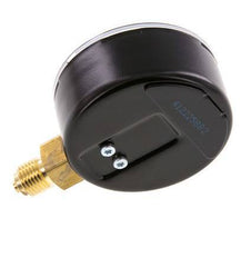 0..0.6 Bar (0..9 psi) Pressure Gauge Below Steel/Brass 63 mm Class 1.6