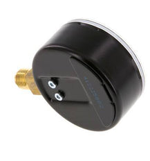 0..0.6 Bar (0..9 psi) Pressure Gauge Below Steel/Brass 63 mm Class 1.6