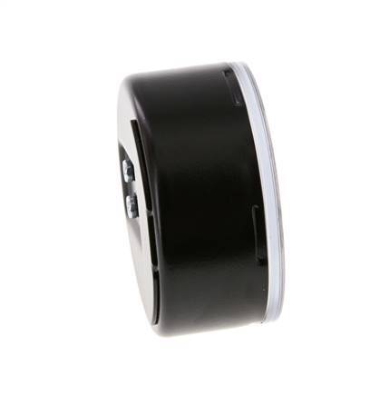 0..0.6 Bar (0..9 psi) Pressure Gauge Below Steel/Brass 63 mm Class 1.6