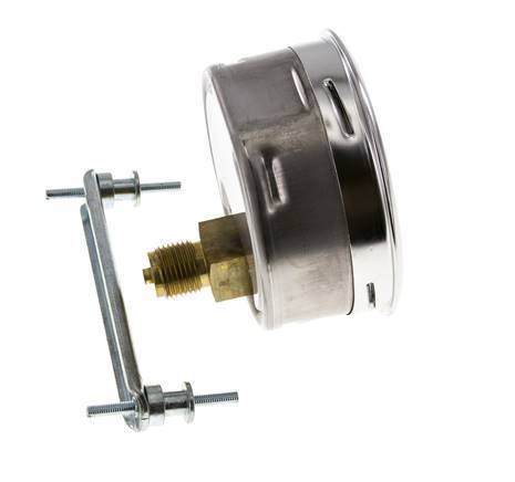 100 Bar 0..100 Bar (0..1450 psi) Panel Mount Pressure Gauge Steel/Brass 100 mm ...
