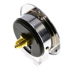 0..100 Bar (0..1450 psi) Panel Mount Pressure Gauge Steel/Brass 63 mm Class 2.5 (Front Panel)