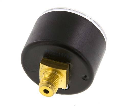 0..10 Bar (0..145 psi) Pressure Gauge Rear Plastic/Brass 40 mm Class 2.5
