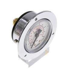 0..10 Bar (0..145 psi) Panel Mount Pressure Gauge Steel/Brass 50 mm Class 2.5 (Front Panel)