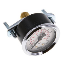 0..10 Bar (0..145 psi) Panel Mount Pressure Gauge Steel/Brass 50 mm Class 2.5 (Bracket)