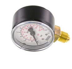 0..10 Bar (0..145 psi) Pressure Gauge Below Steel/Brass 50 mm Class 1.6