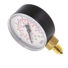 0..10 Bar (0..145 psi) Pressure Gauge Below Plastic/Brass 63 mm Class 2.5