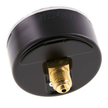 0..10 Bar (0..145 psi) Pressure Gauge Rear Steel/Brass 63 mm Class 1.6