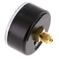 0..10 Bar (0..145 psi) Pressure Gauge Rear Steel/Brass 63 mm Class 1.6