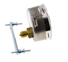 0..1 Bar (0..15 psi) Panel Mount Pressure Gauge Steel/Brass 100 mm Class 1.0 (Bracket)