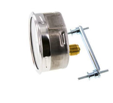 0..1 Bar (0..15 psi) Panel Mount Pressure Gauge Steel/Brass 100 mm Class 1.0 (Bracket)