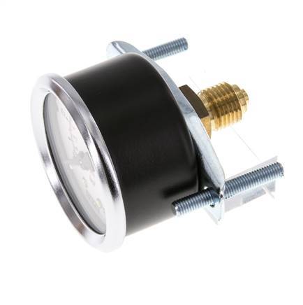 0..1 Bar (0..15 psi) Panel Mount Pressure Gauge Steel/Brass 50 mm Class 2.5 (Bracket)