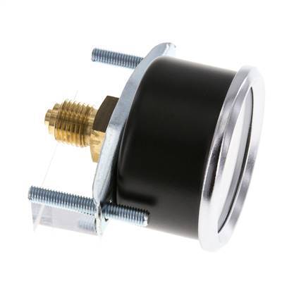 0..1 Bar (0..15 psi) Panel Mount Pressure Gauge Steel/Brass 50 mm Class 2.5 (Bracket)